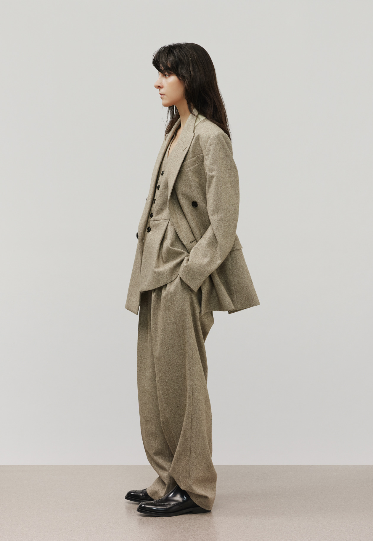 NEP WOOL GILET / ネップウールジレ 詳細画像 Beige 3