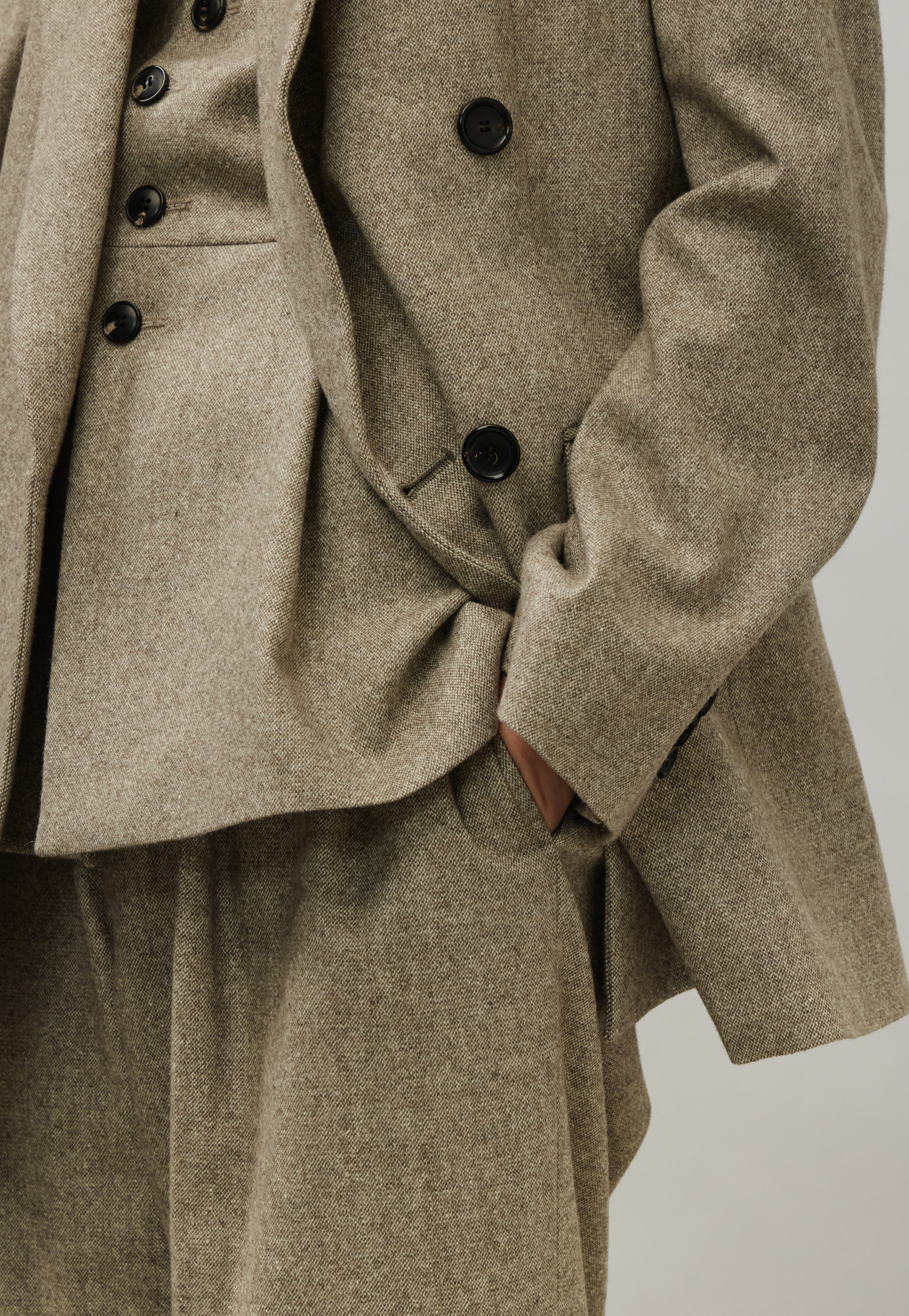NEP WOOL GILET / ネップウールジレ 詳細画像 Beige 5