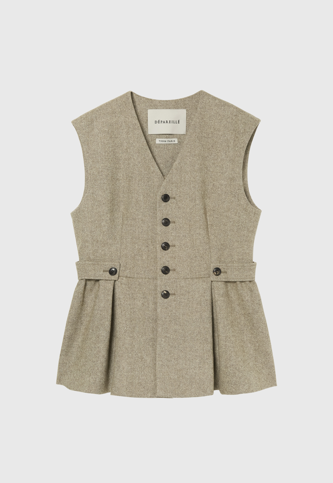 NEP WOOL GILET / ネップウールジレ 詳細画像 Beige 7