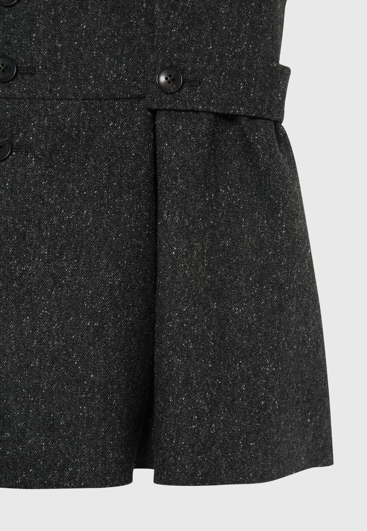 NEP WOOL GILET / ネップウールジレ 詳細画像 Black 8