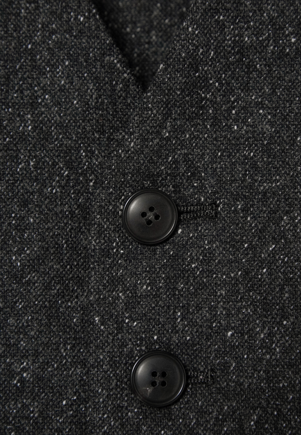 NEP WOOL GILET / ネップウールジレ 詳細画像 Black 9