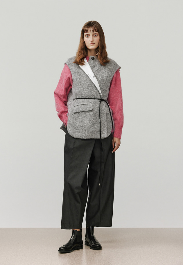 ALPACA MOHAIR SHAGGY GILET / アルパカモヘヤシャギージレ 詳細画像 Gray 1