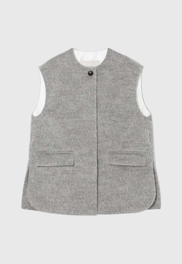 ALPACA MOHAIR SHAGGY GILET / アルパカモヘヤシャギージレ 詳細画像 Gray 5