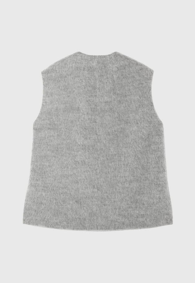 ALPACA MOHAIR SHAGGY GILET / アルパカモヘヤシャギージレ 詳細画像 Gray 6
