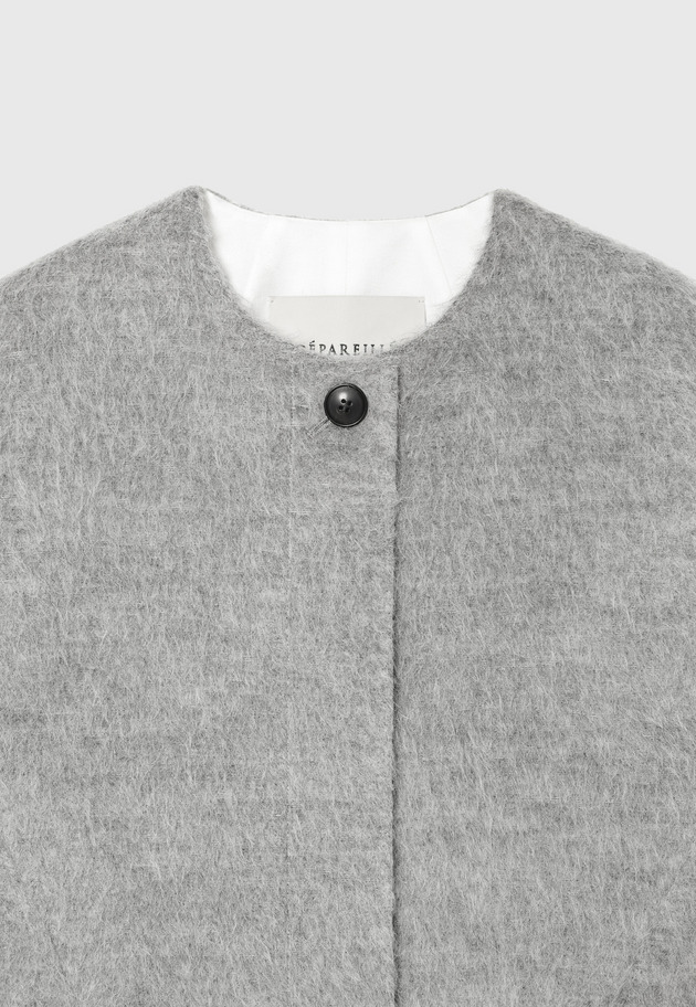 ALPACA MOHAIR SHAGGY GILET / アルパカモヘヤシャギージレ 詳細画像 Gray 8