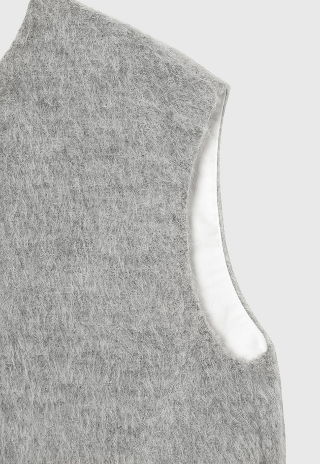 ALPACA MOHAIR SHAGGY GILET / アルパカモヘヤシャギージレ 詳細画像 Gray 9