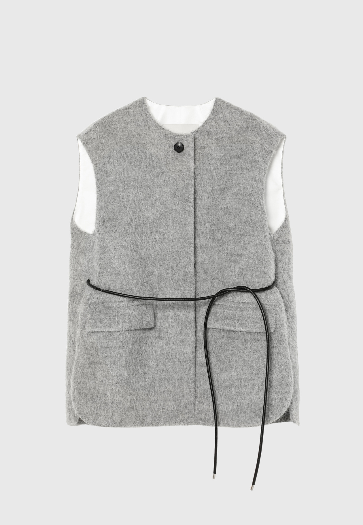 ALPACA MOHAIR SHAGGY GILET / アルパカモヘヤシャギージレ 詳細画像 Gray 7