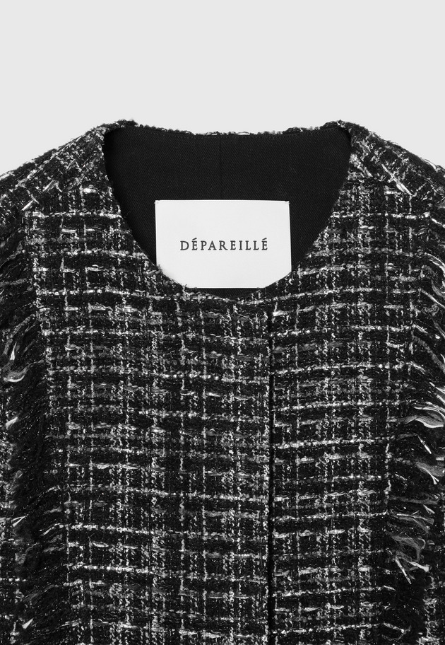 MIX TWEED GILET / ミックスツィードジレ 詳細画像 Black 3