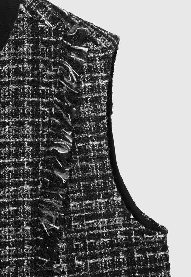 MIX TWEED GILET / ミックスツィードジレ 詳細画像 Black 4