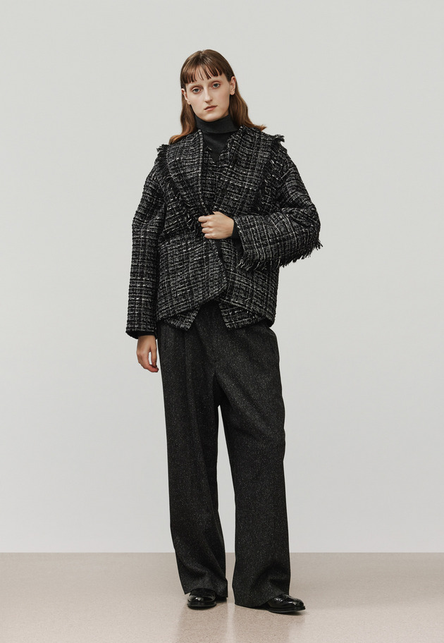 MIX TWEED GILET / ミックスツィードジレ 詳細画像 Black 8