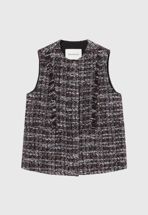 MIX TWEED GILET / ミックスツィードジレ 詳細画像 Brd 1