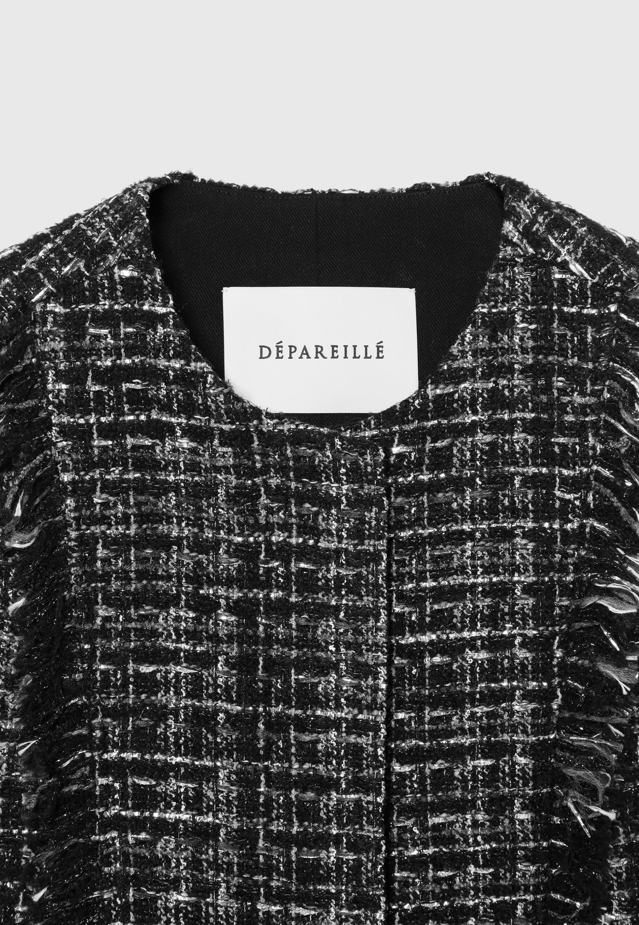 MIX TWEED GILET / ミックスツィードジレ 詳細画像 Black 3