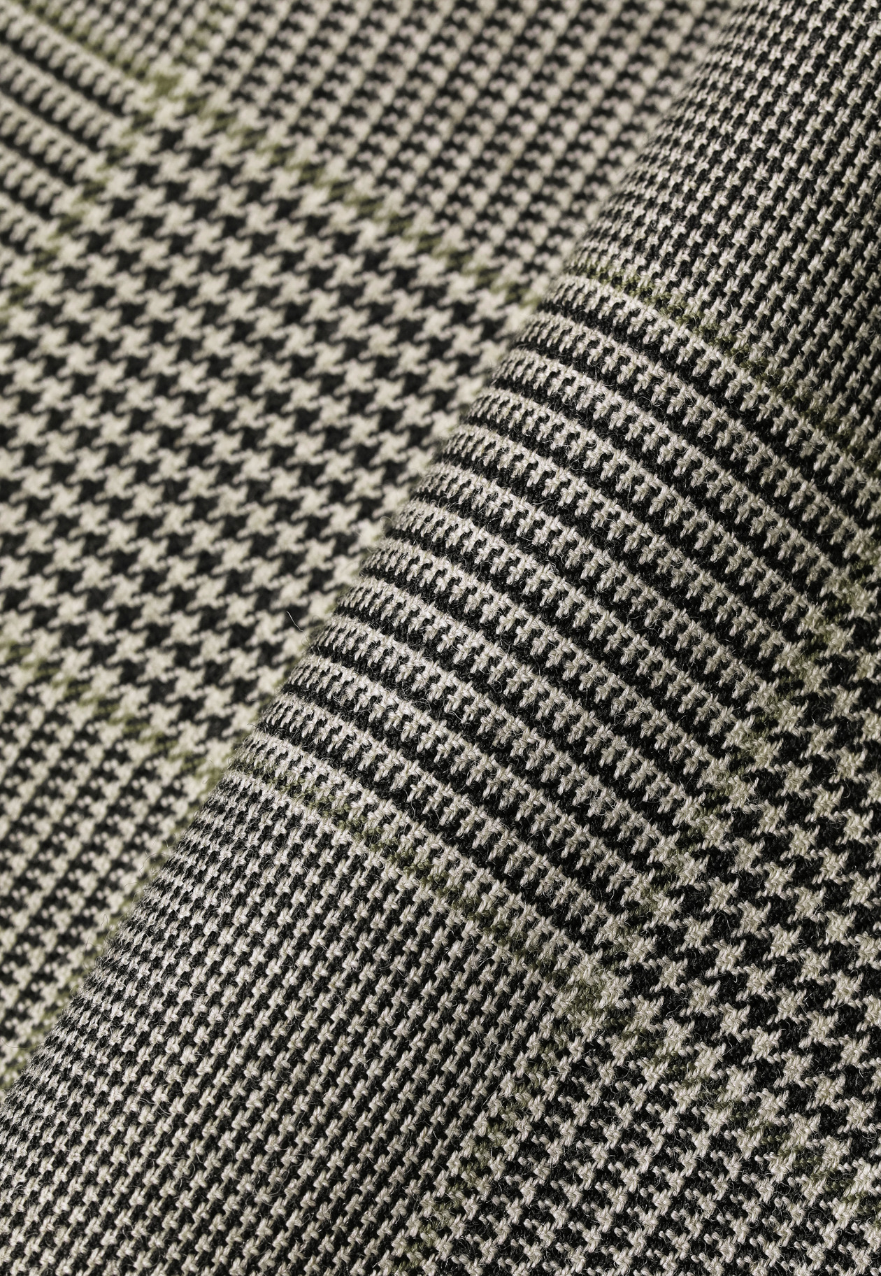 GLEN CHECK LEATHER COLLAR JACKET / グレンチェックレザーカラージャケット 詳細画像 Gray 14