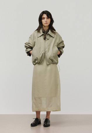 TAFFETA ZIP-UP BLOUSON / タフタジップアップブルゾン