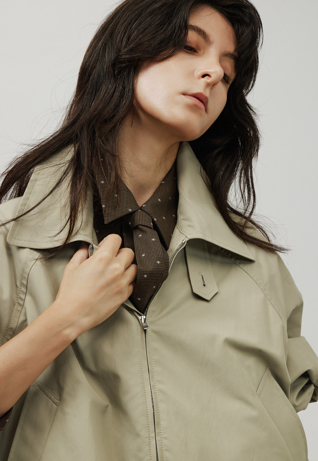 TAFFETA ZIP-UP BLOUSON / タフタジップアップブルゾン 詳細画像 Beige 5
