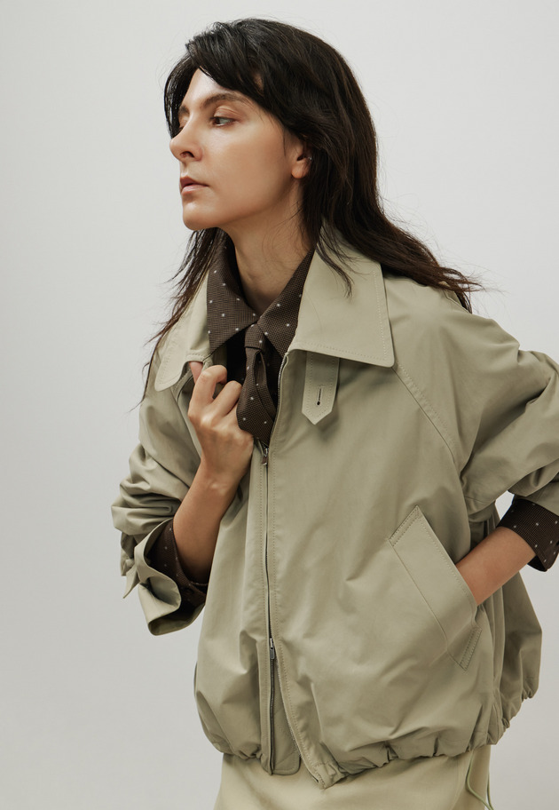 TAFFETA ZIP-UP BLOUSON / タフタジップアップブルゾン 詳細画像 Beige 6