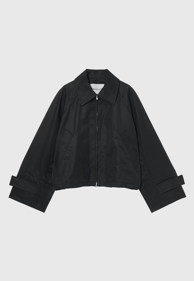TAFFETA ZIP-UP BLOUSON / タフタジップアップブルゾン 詳細画像 Black 1