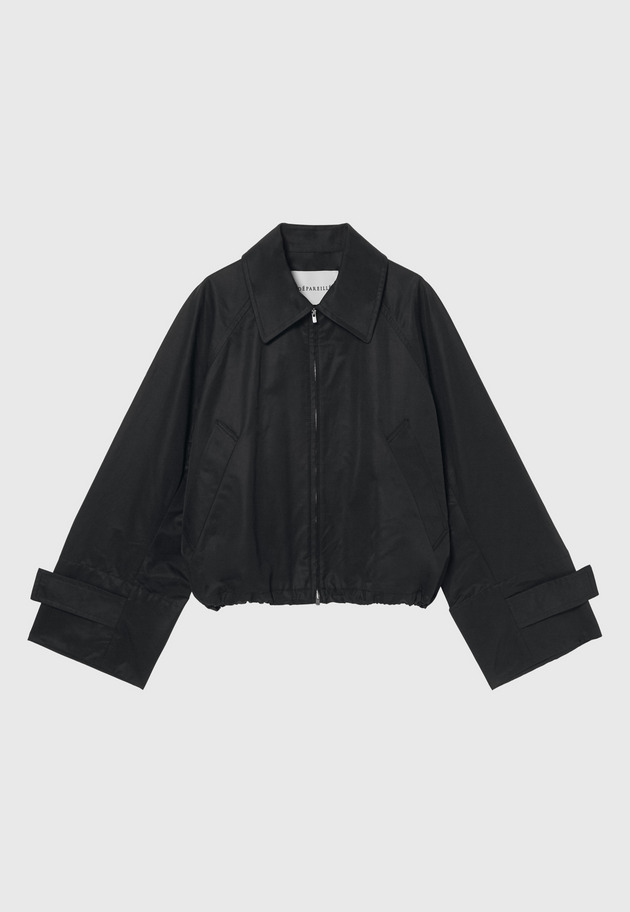 TAFFETA ZIP-UP BLOUSON / タフタジップアップブルゾン 詳細画像 Black 2