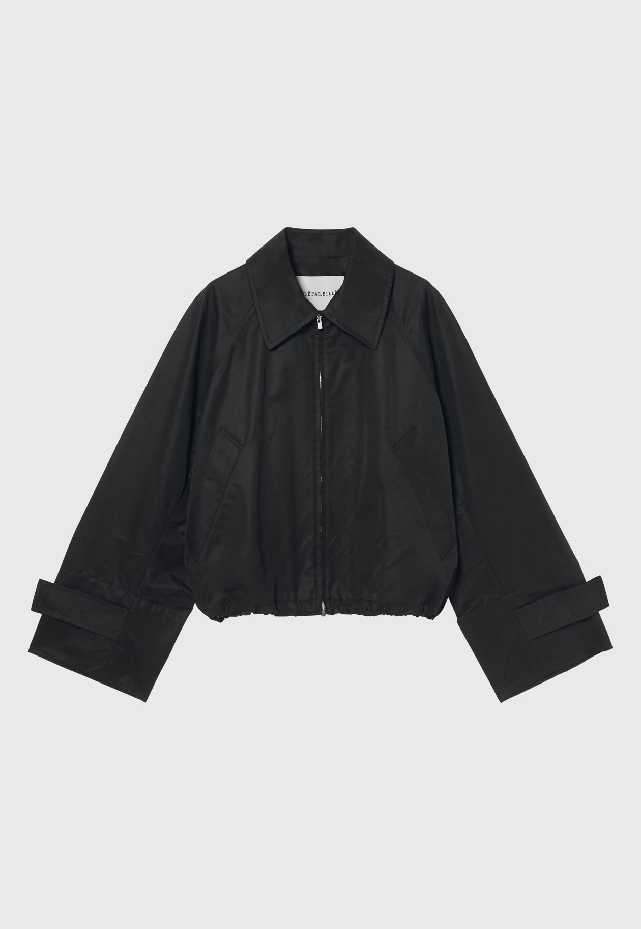 TAFFETA ZIP-UP BLOUSON / タフタジップアップブルゾン 詳細画像 Black 2