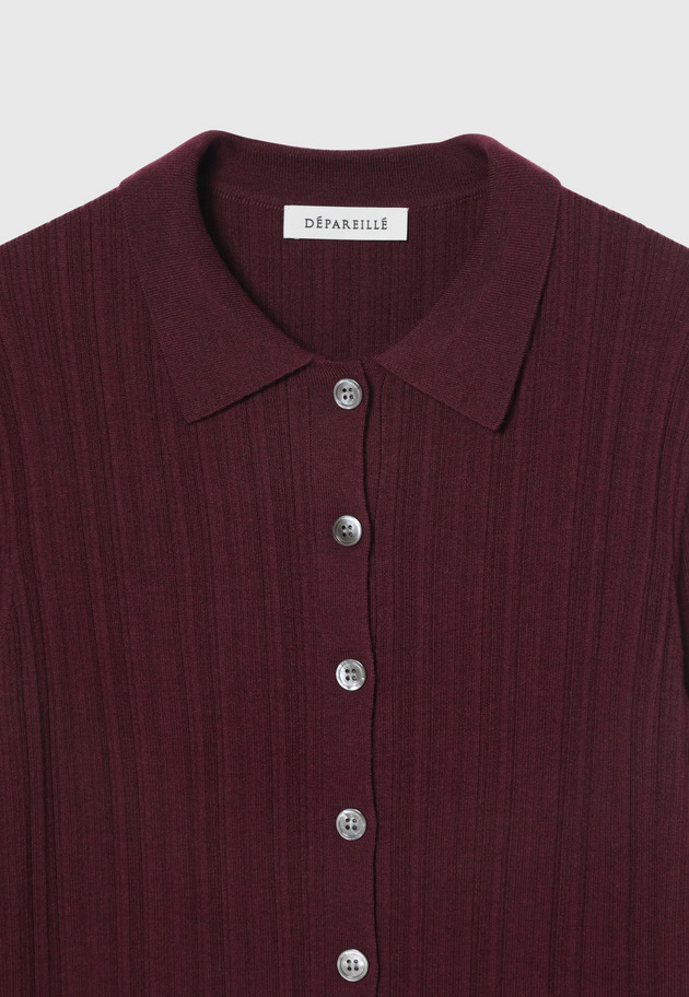 HIGH GAUGE RIB POLO CARDIGAN / ハイゲージリブポロカーディガン 詳細画像 Brd 8