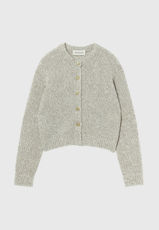 SEQUIN LOW GAUGE RIB CARDIGAN / シークインローゲージリブカーディガン
