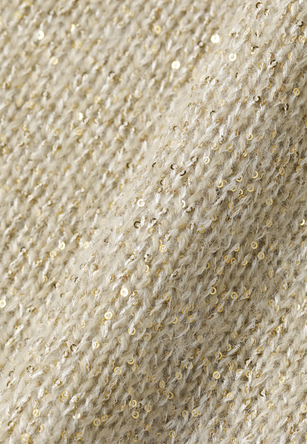 SEQUIN LOW GAUGE RIB CARDIGAN / シークインローゲージリブカーディガン 詳細画像 Beige 3