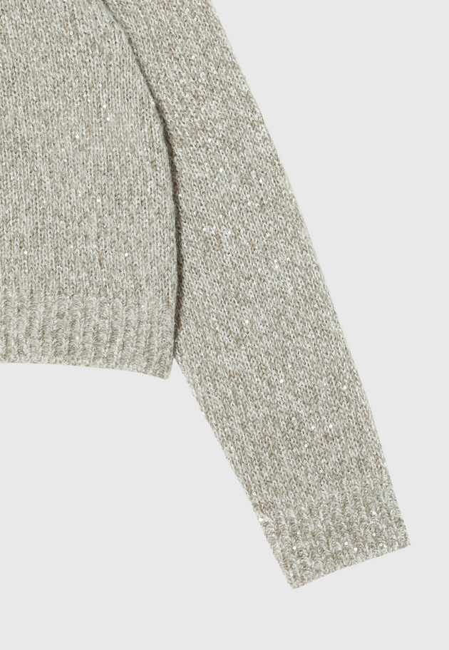 SEQUIN LOW GAUGE RIB CARDIGAN / シークインローゲージリブカーディガン 詳細画像 G.BE 4