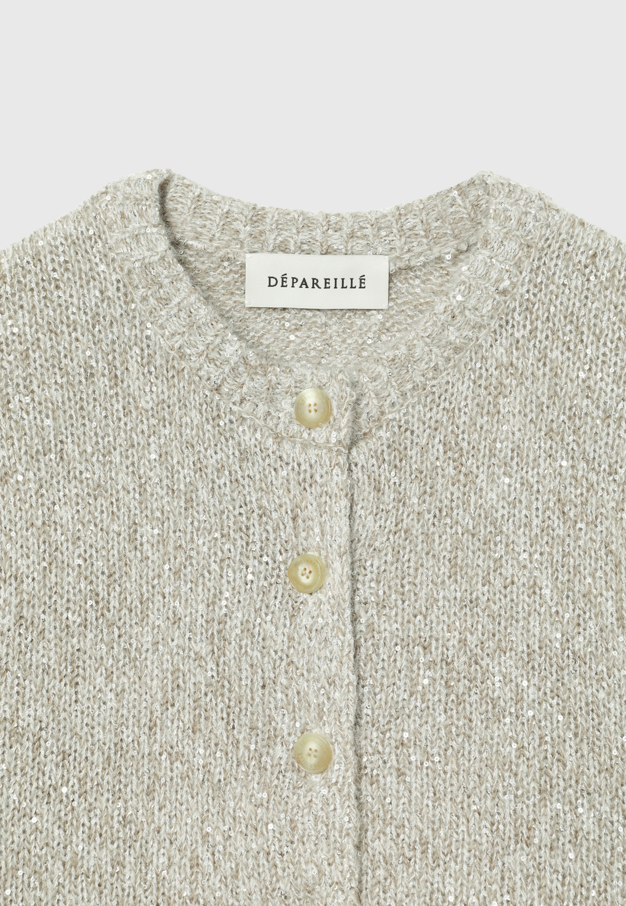 SEQUIN LOW GAUGE RIB CARDIGAN / シークインローゲージリブカーディガン 詳細画像 G.BE 3