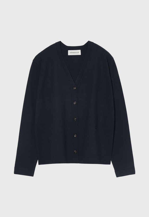 WASHABLE LOGO CARDIGAN / ウォッシャブルロゴカーディガン 詳細画像 Navy 1