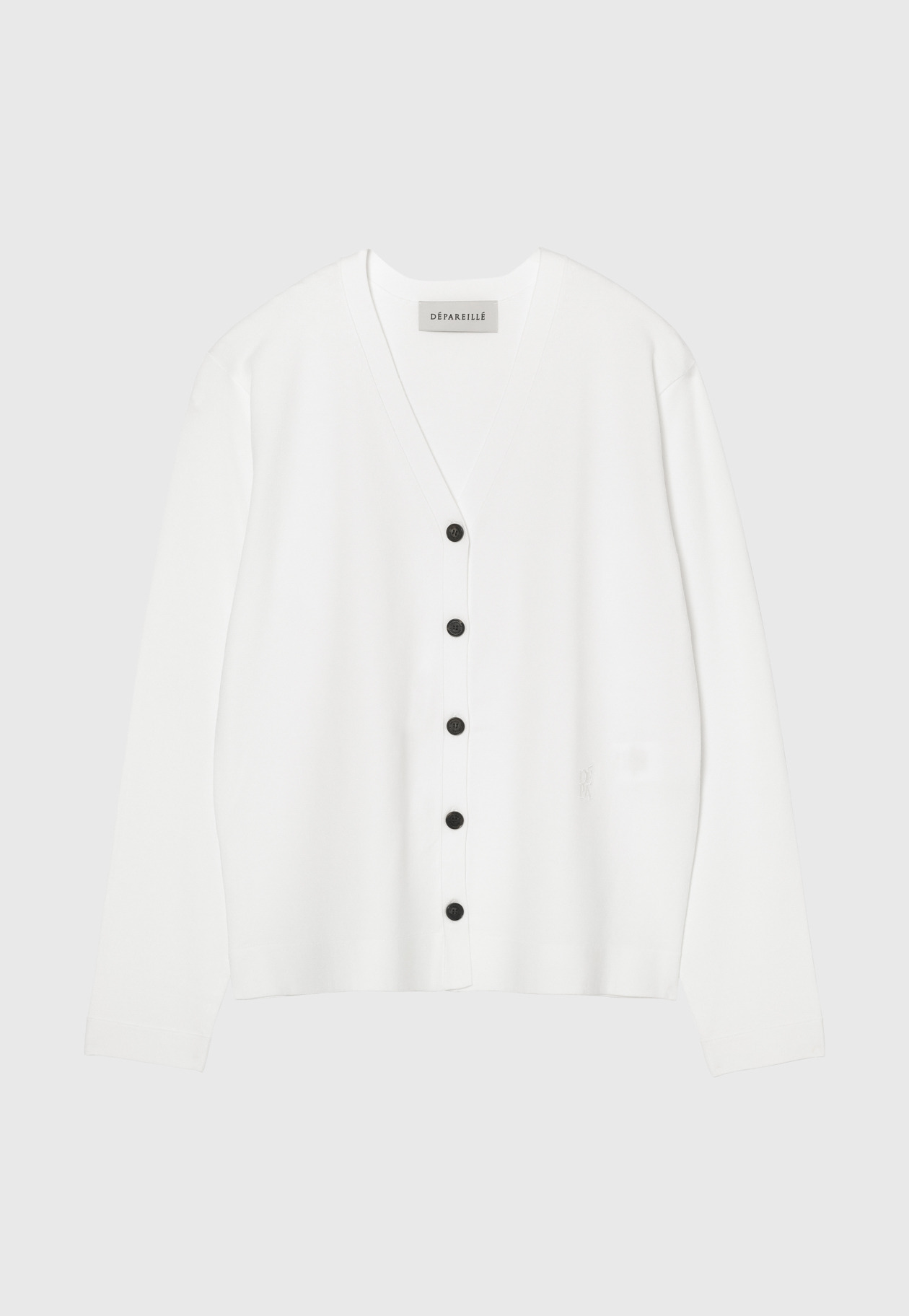 WASHABLE LOGO CARDIGAN / ウォッシャブルロゴカーディガン 詳細画像 White 1