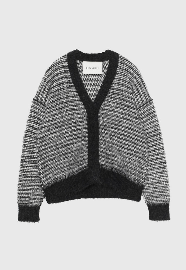 LOW GAUGE CORSAGE CARDIGAN / ローゲージコサージュカーディガン 詳細画像 Black 2