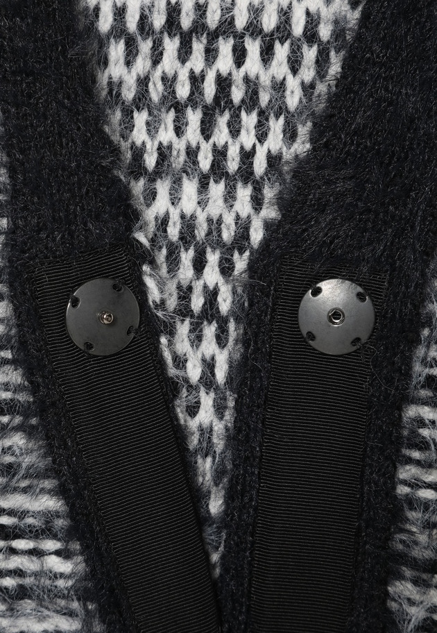 LOW GAUGE CORSAGE CARDIGAN / ローゲージコサージュカーディガン 詳細画像 Black 7