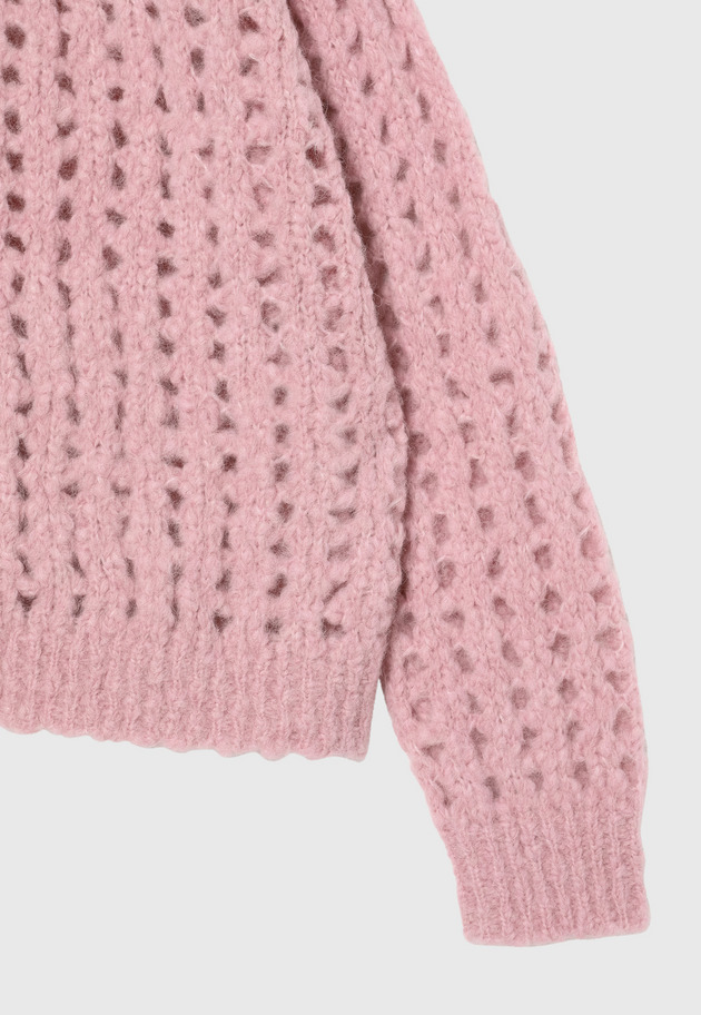 ALPACA ZIP CARDIGAN / アルパカジップカーディガン 詳細画像 Pink 4