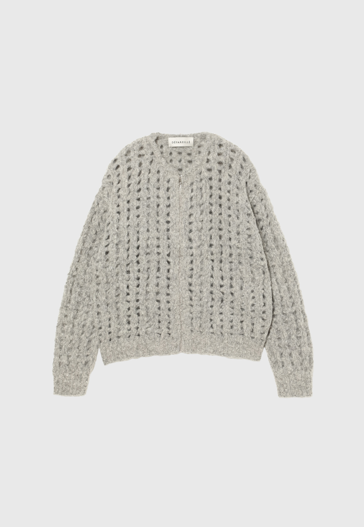 ALPACA ZIP CARDIGAN / アルパカジップカーディガン 詳細画像 Gray 1