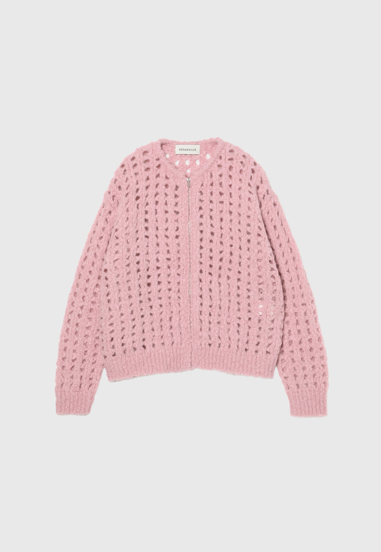 ALPACA ZIP CARDIGAN / アルパカジップカーディガン 詳細画像 Pink 1