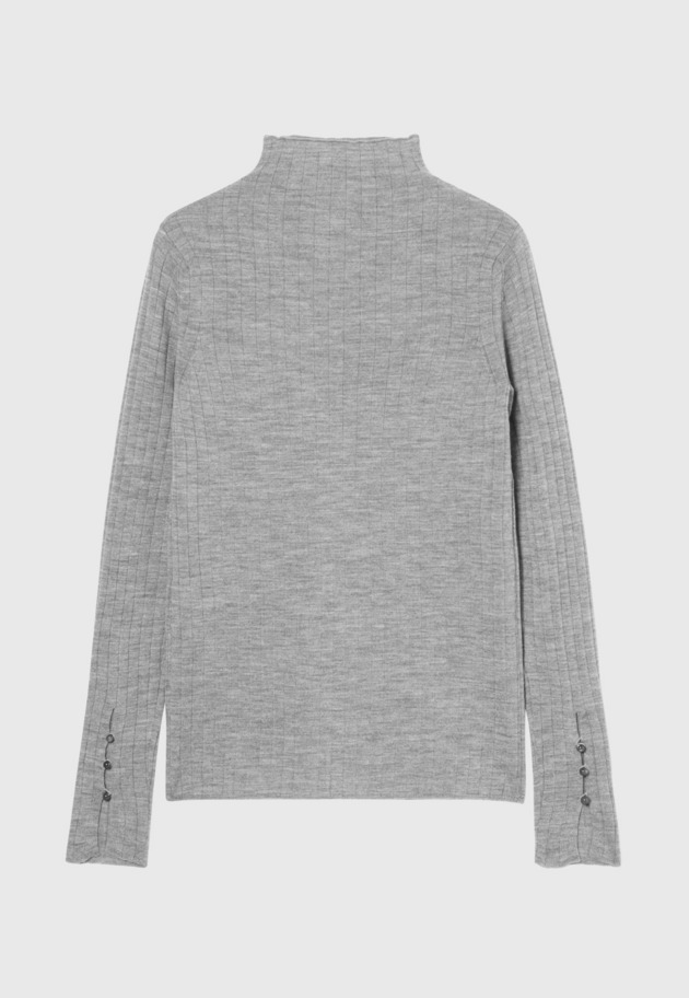 HIGH GAUGE RIB TURTLE NECK / ハイゲージリブタートルネック 詳細画像 Gray 2