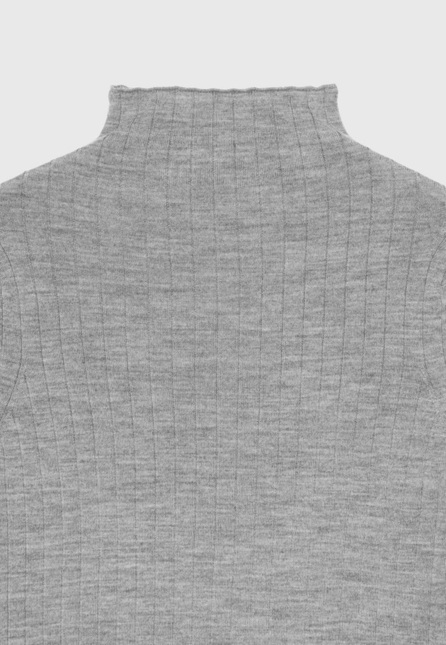 HIGH GAUGE RIB TURTLE NECK / ハイゲージリブタートルネック 詳細画像 Gray 3