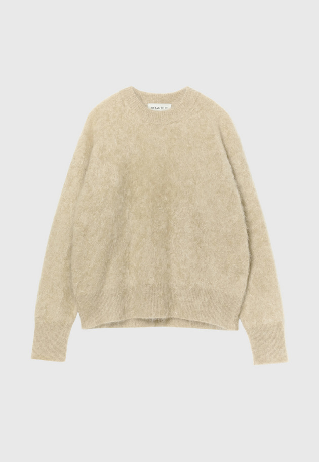 CASHMERE FUR CREW NECK / カシミヤファークルーネック 詳細画像 Beige 5
