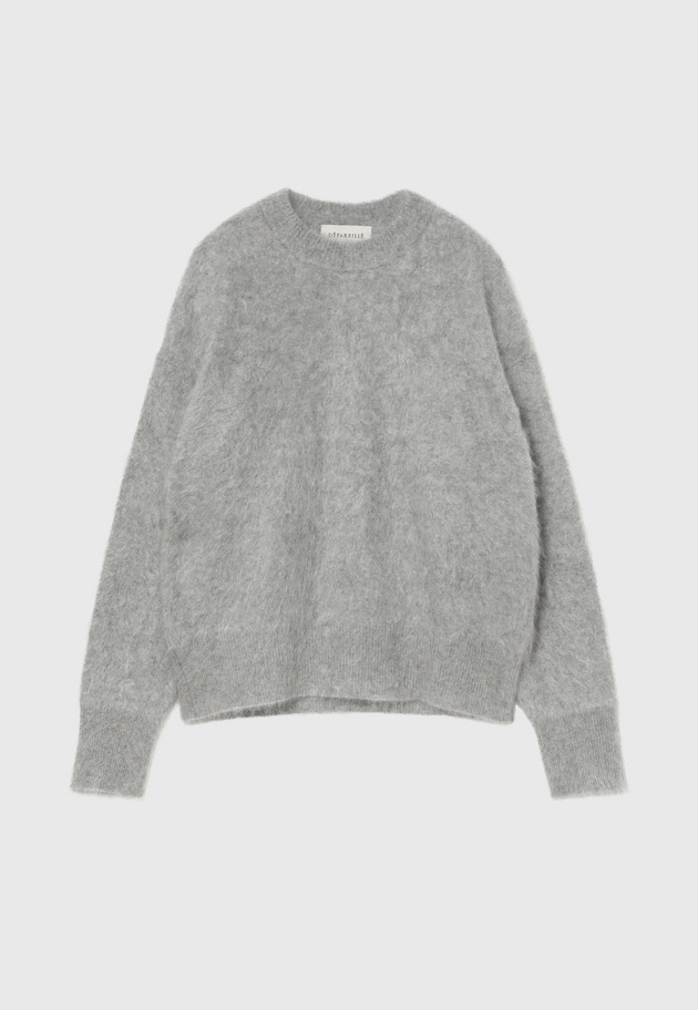 CASHMERE FUR CREW NECK / カシミヤファークルーネック 詳細画像 Gray 1