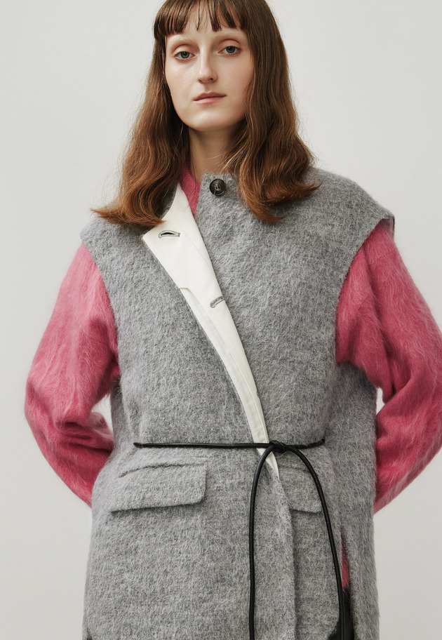 CASHMERE FUR CREW NECK / カシミヤファークルーネック 詳細画像 Pink 1