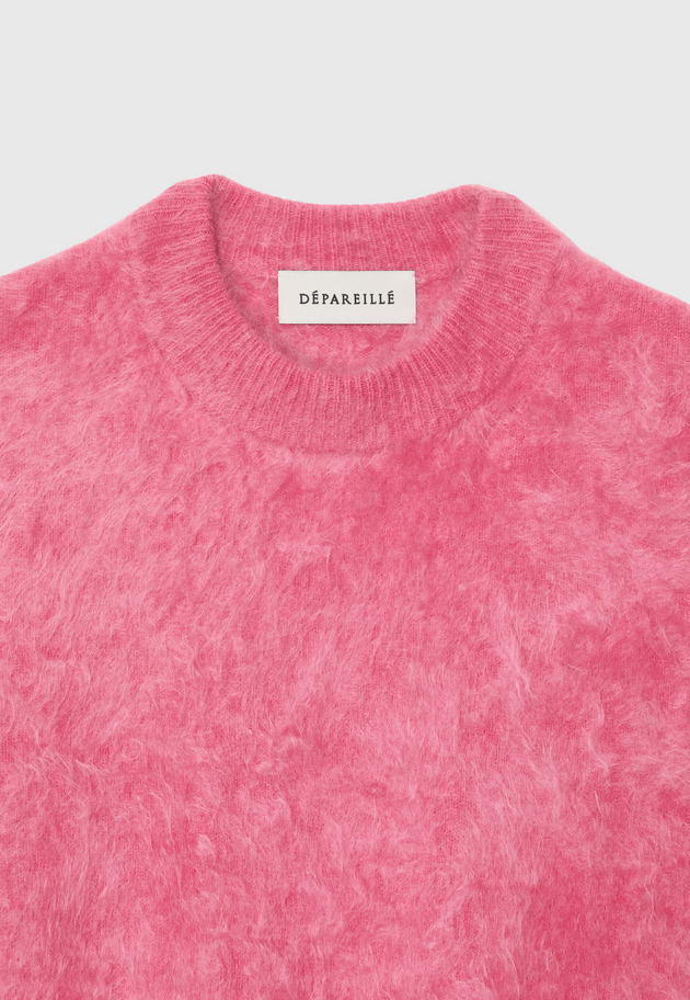 CASHMERE FUR CREW NECK / カシミヤファークルーネック 詳細画像 Pink 4