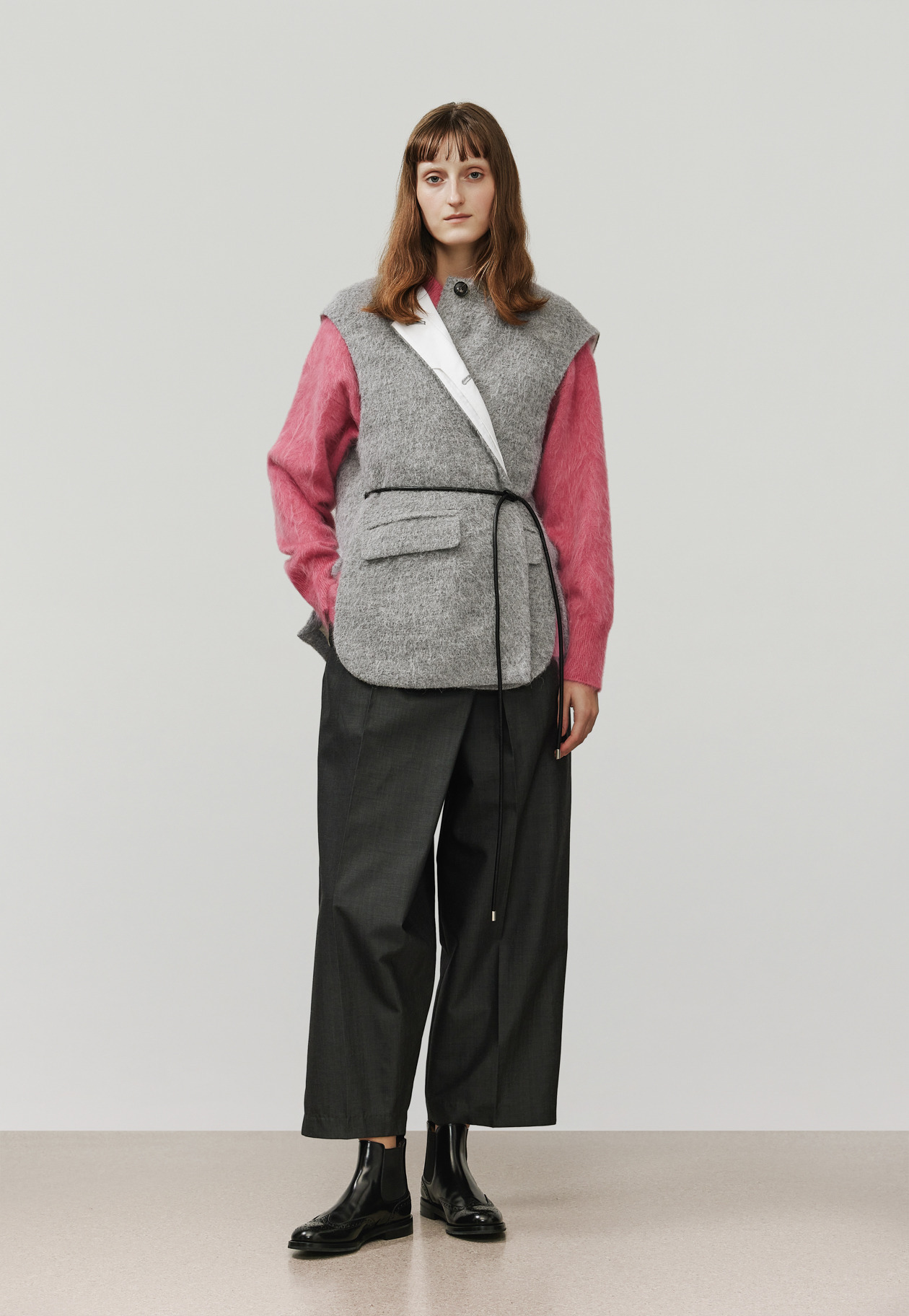 CASHMERE FUR CREW NECK / カシミヤファークルーネック 詳細画像 Pink 2