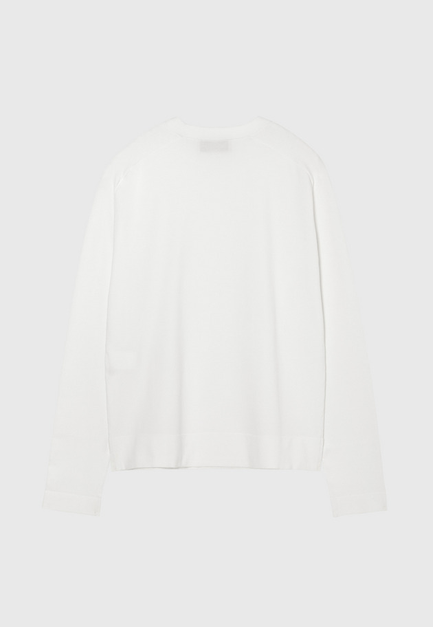 WASHABLE LOGO CREW NECK / ウォッシャブルロゴクルーネック 詳細画像 White 2