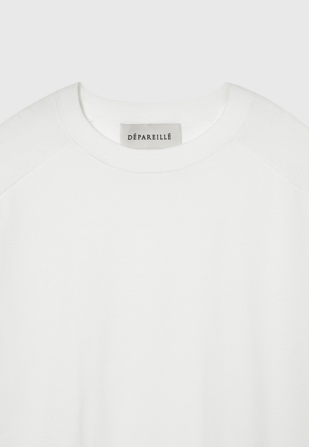 WASHABLE LOGO CREW NECK / ウォッシャブルロゴクルーネック 詳細画像 White 3