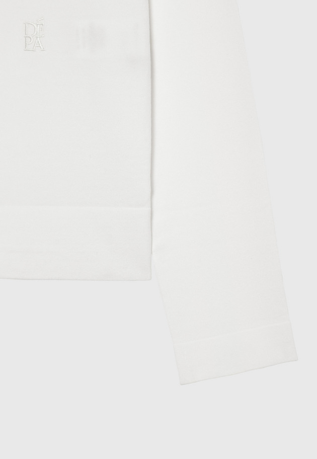 WASHABLE LOGO CREW NECK / ウォッシャブルロゴクルーネック 詳細画像 White 4