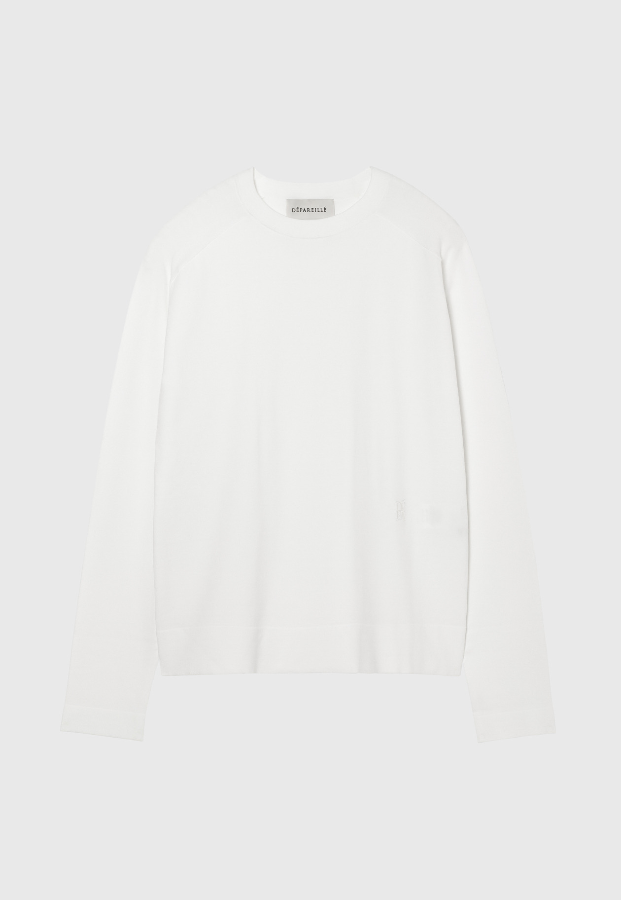 WASHABLE LOGO CREW NECK / ウォッシャブルロゴクルーネック 詳細画像 White 1