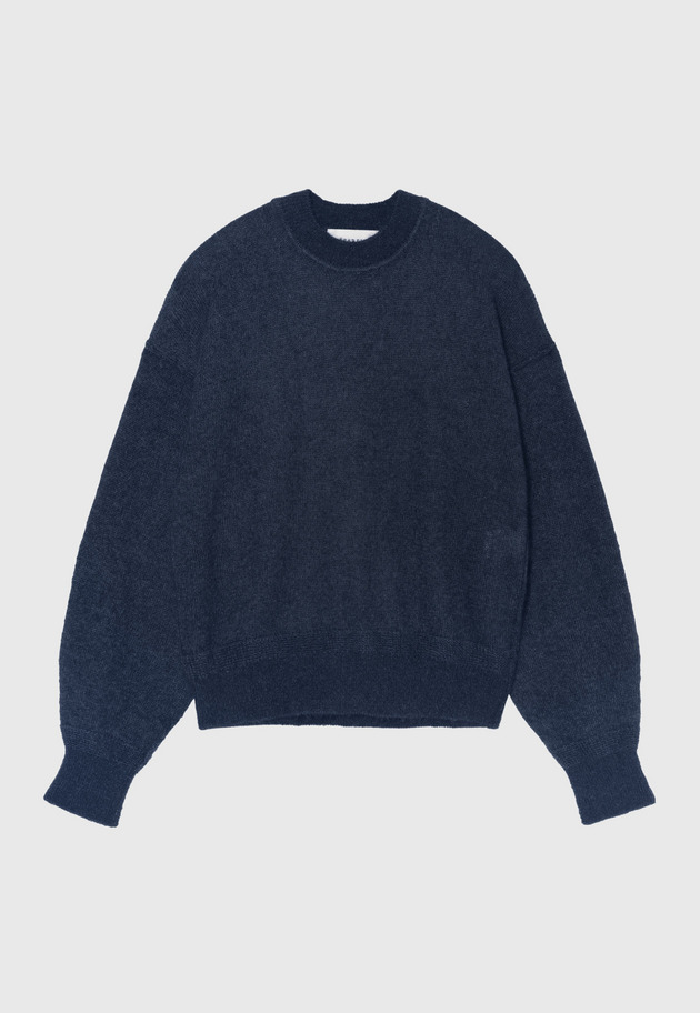 MOHAIR COTTON CREW NECK / モヘヤコットンクルーネック 詳細画像 Navy 1