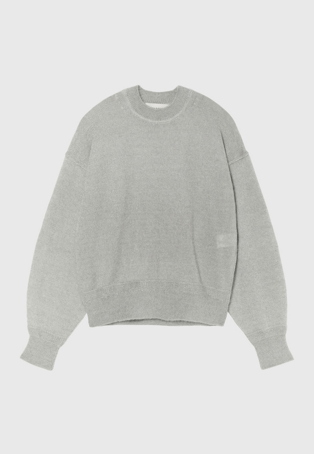 MOHAIR COTTON CREW NECK / モヘヤコットンクルーネック 詳細画像 L.GY 1
