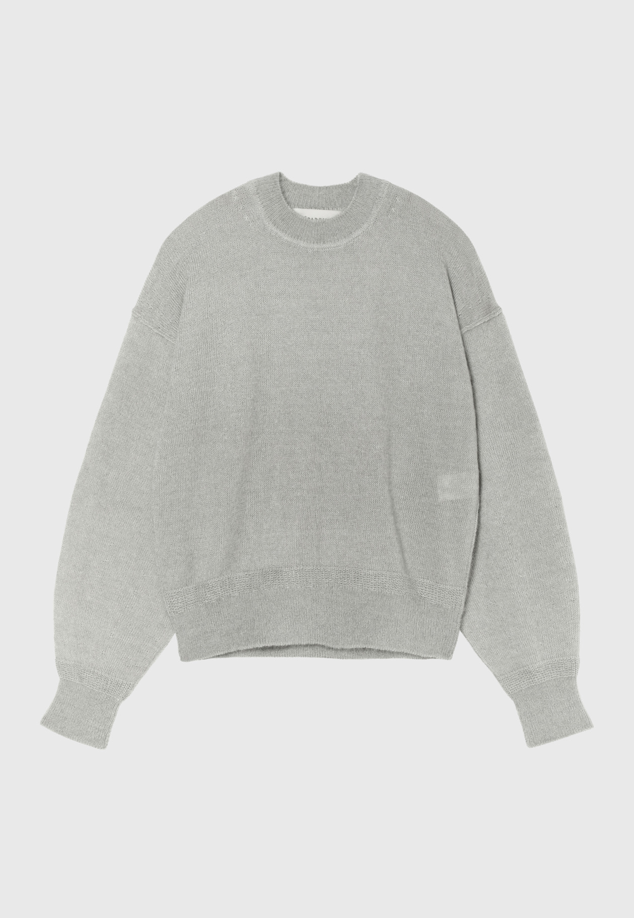 MOHAIR COTTON CREW NECK / モヘヤコットンクルーネック 詳細画像 L.GY 1