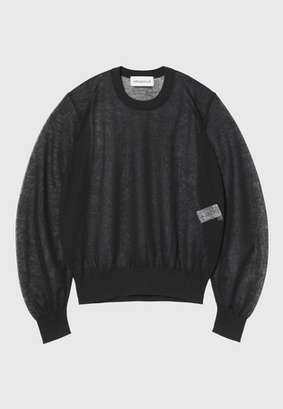 RAMIE SHEER CREW NECK / ラミーシアークルーネック